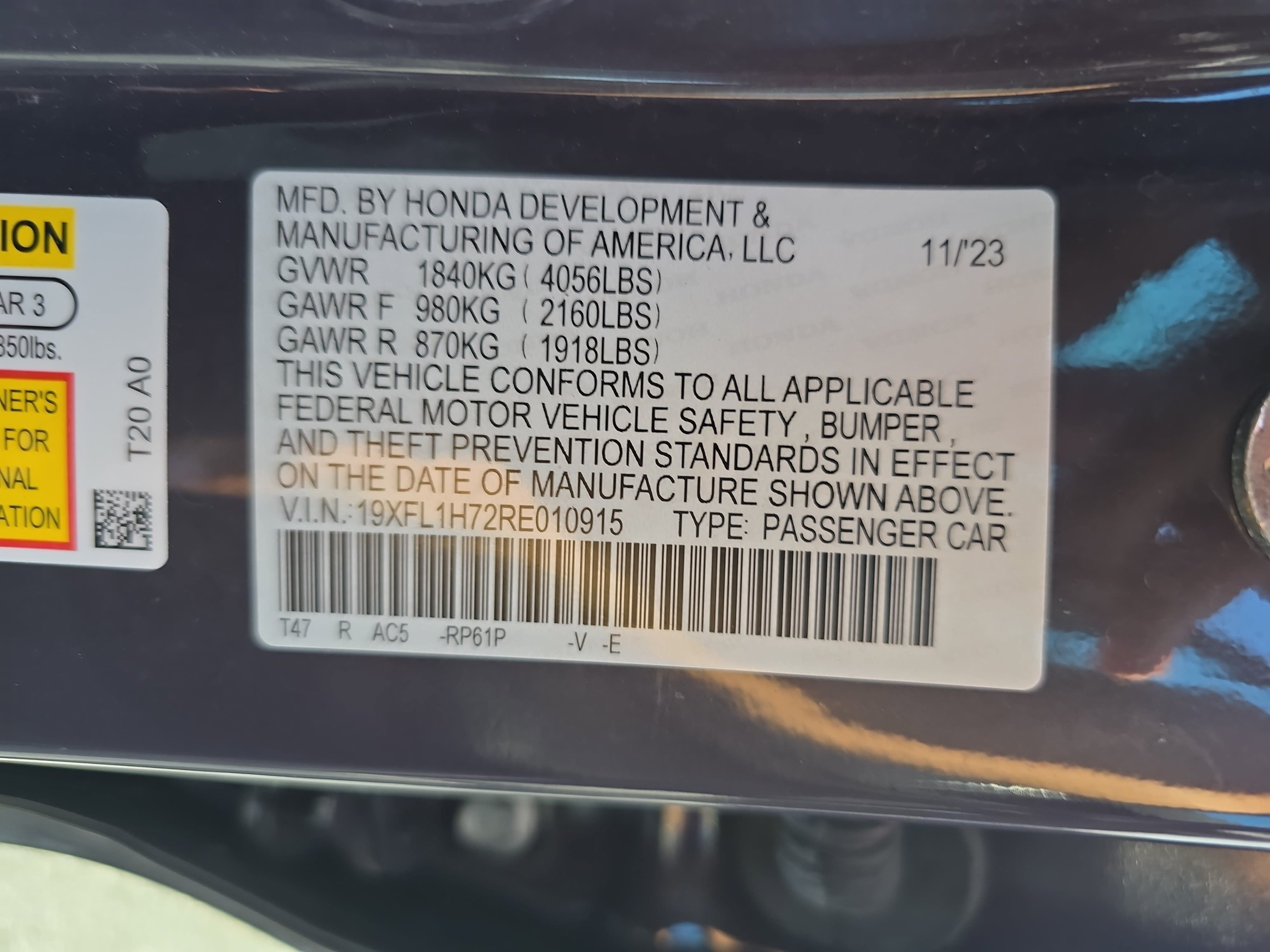 Certified 2024 Honda Civic EX-L image 34