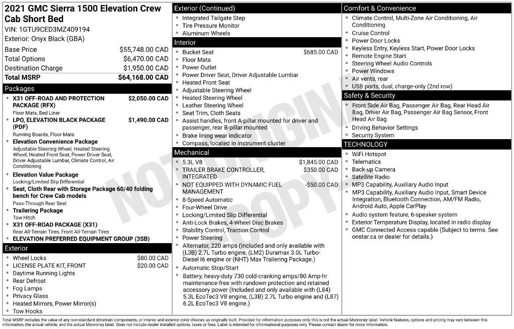 Used 2021 GMC Sierra 1500 Elevation AWD/4WD image 17
