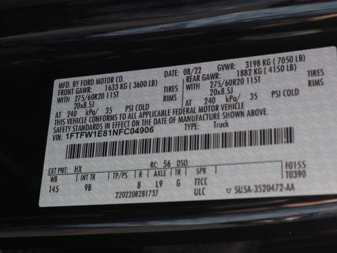 Used 2022 Ford F150 Platinum w/ Equipment Group 701A High image 29