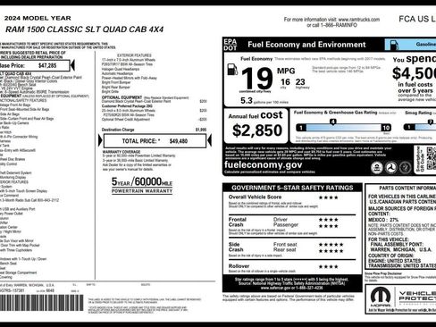 Used 2024 RAM 1500 Classic SLT image 2