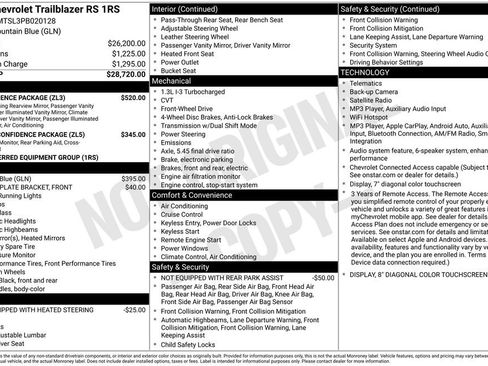Certified 2023 Chevrolet TrailBlazer RS w/ Convenience Package FWD image 10