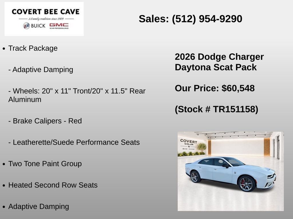 New 2026 Dodge Charger Daytona Scat Pack w/ Track Package AWD/4WD image 14