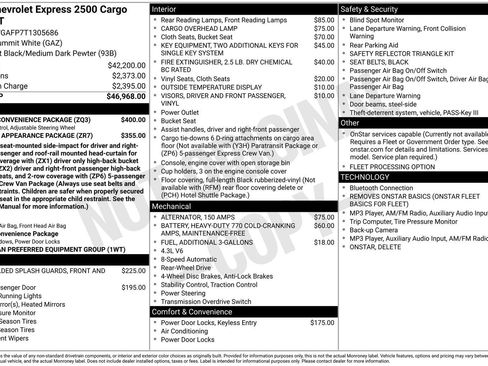 New 2026 Chevrolet Express 2500 w/ Driver Convenience Package RWD image 2