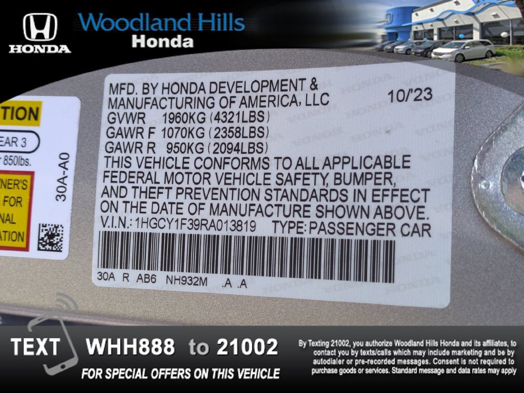 Certified 2024 Honda Accord EX image 27