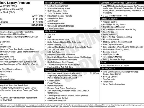 Used 2025 Subaru Legacy Premium image 3