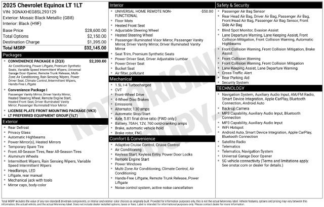 Certified 2025 Chevrolet Equinox LT w/ Convenience Package II FWD image 2