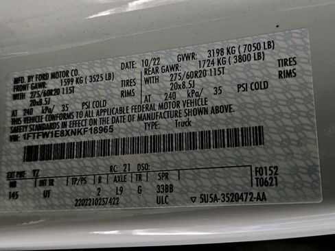 Certified 2022 Ford F150 XLT w/ Equipment Group 302A High image 27