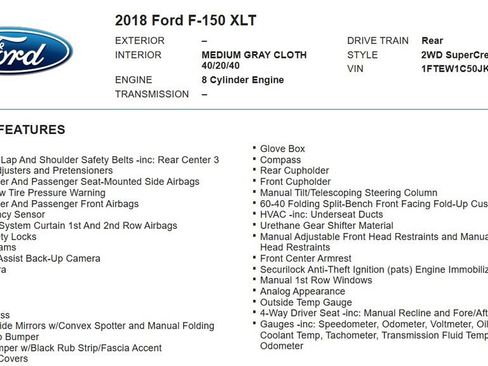 Used 2018 Ford F150 XLT RWD image 16