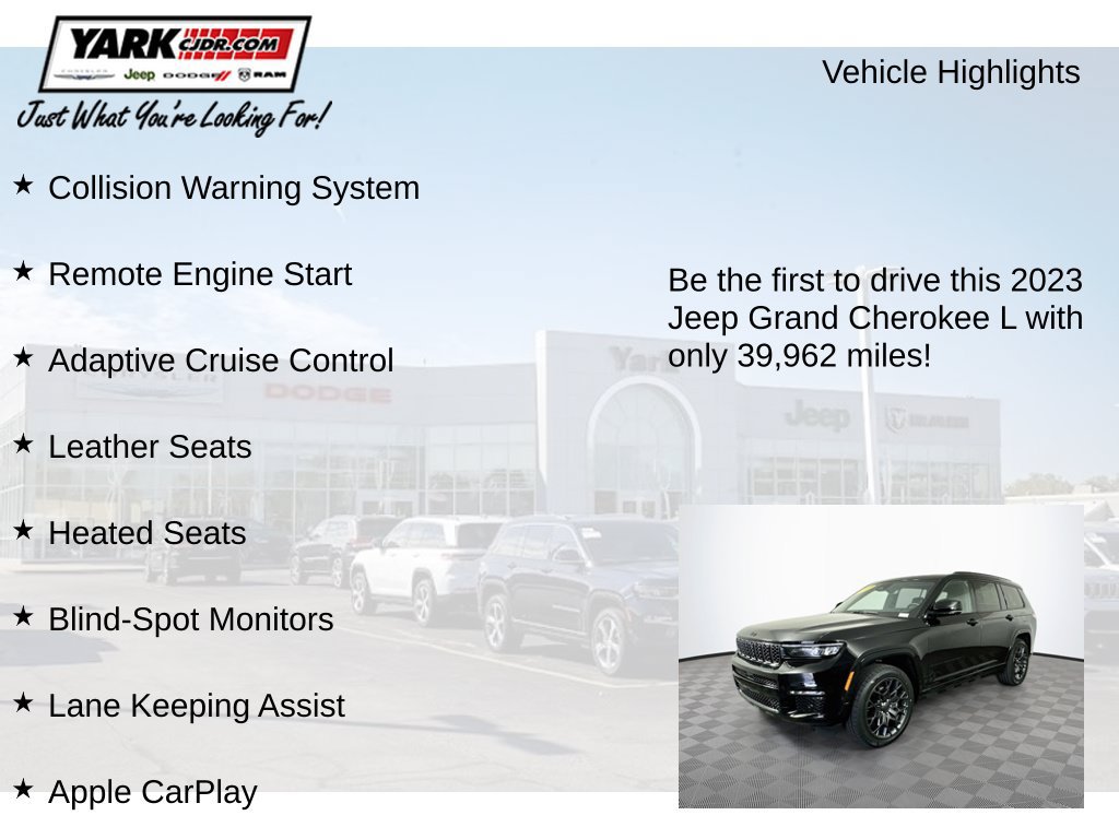 Certified 2023 Jeep Grand Cherokee L Summit w/ High Altitude Package AWD/4WD image 13
