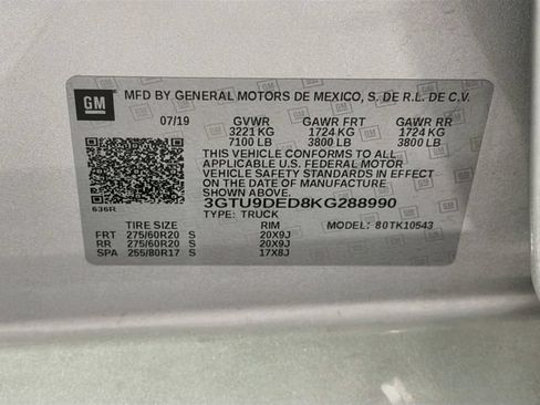 Certified 2019 GMC Sierra 1500 SLT w/ SLT Premium Plus Package AWD/4WD image 26