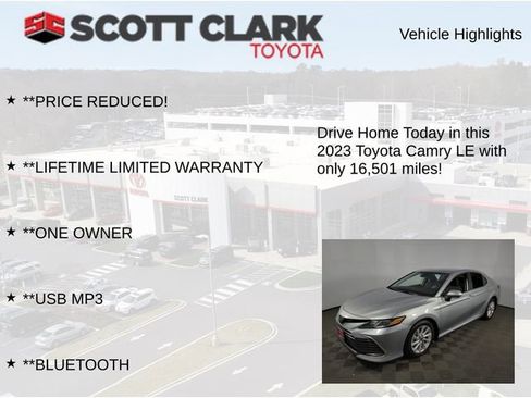 Used 2023 Toyota Camry LE w/ Cold Weather Package image 13