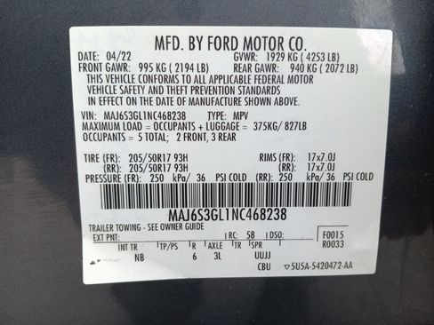 Certified 2022 Ford EcoSport SE w/ SE Convenience Package image 35