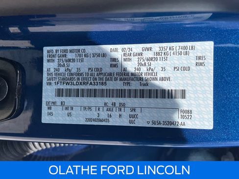 Used 2024 Ford F150 XLT w/ Equipment Group 303A High AWD/4WD image 21
