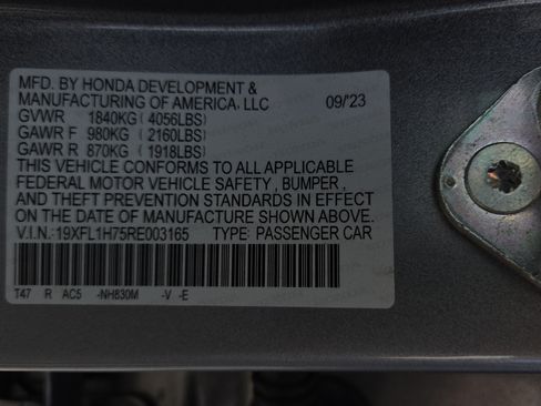 Certified 2024 Honda Civic EX-L image 21