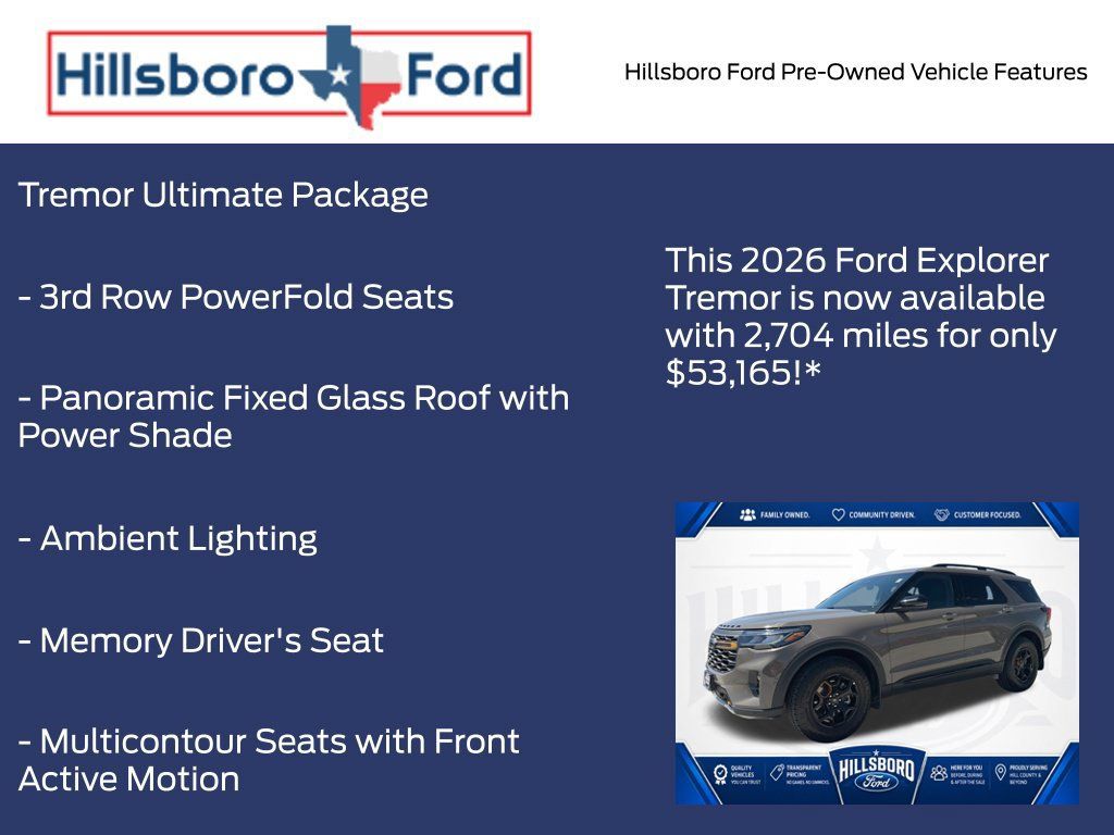 Certified 2026 Ford Explorer Tremor w/ Tremor Ultimate Package AWD/4WD image 3
