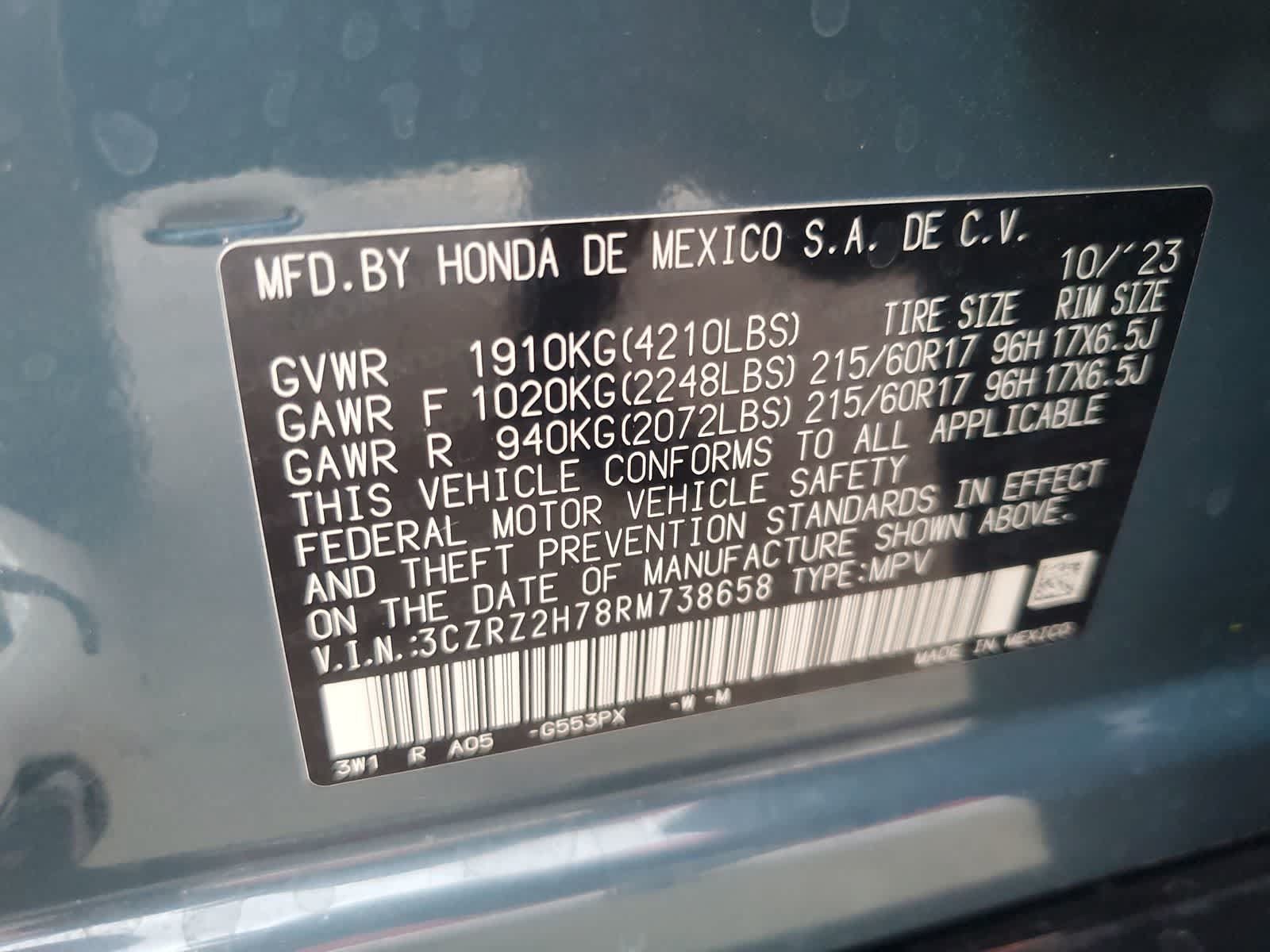 Used 2024 Honda HR-V EX-L image 28