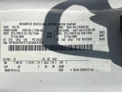 Used 2018 Ford F550 4x4 Regular Cab Super Duty image 9