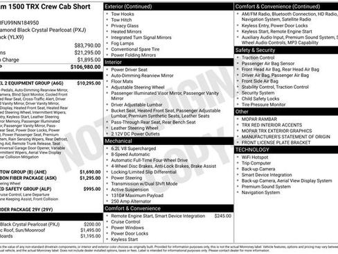Used 2022 RAM 1500 TRX w/ TRX Level 2 Equipment Group AWD/4WD image 20