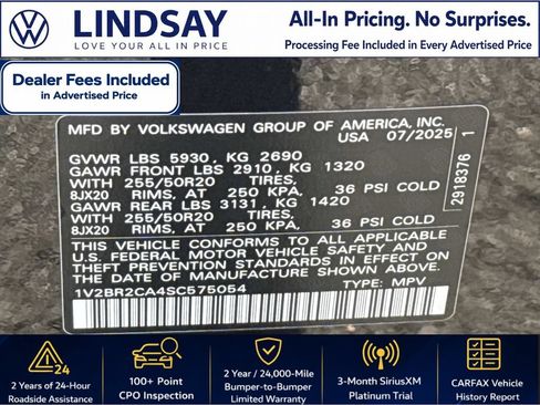 Certified 2025 Volkswagen Atlas SEL AWD/4WD image 27