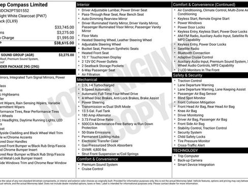 Used 2023 Jeep Compass Limited w/ Sun and Sound Group AWD/4WD image 27