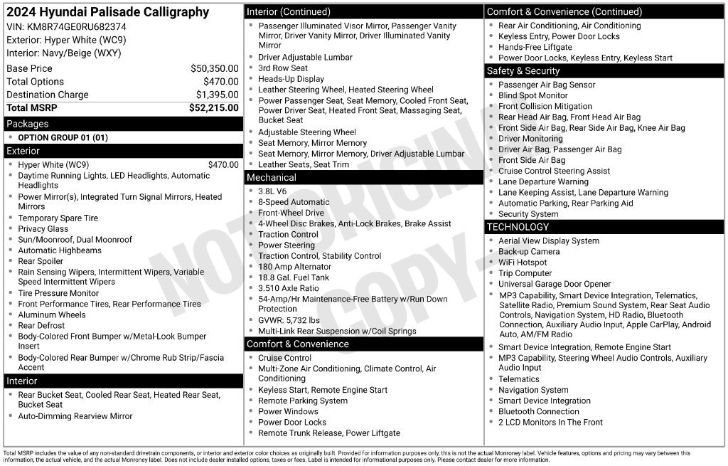 Used 2024 Hyundai Palisade Calligraphy FWD image 26