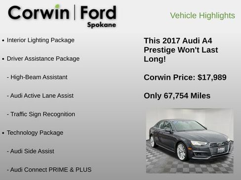 Used 2017 Audi A4 2.0T Prestige w/ Prestige Package image 6