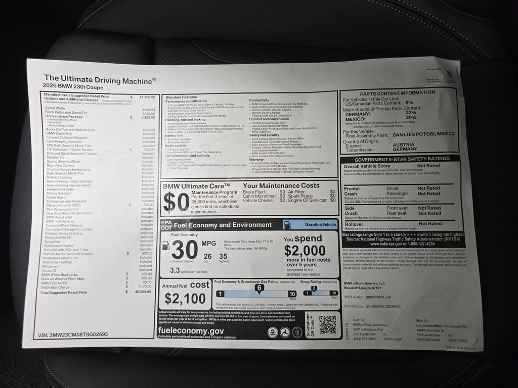 Used 2026 BMW 230i Coupe w/ Convenience Package RWD image 23