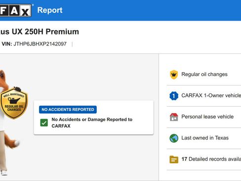 Used 2023 Lexus UX 250h FWD w/ Accessory Package (Z2) image 6