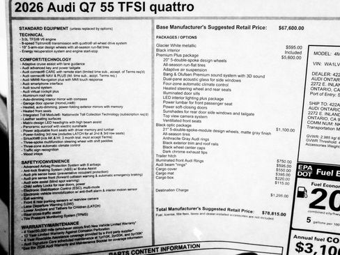 New 2026 Audi Q7 3.0T Premium Plus image 28