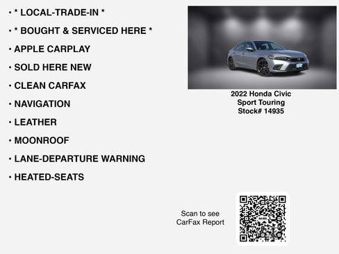 Used 2022 Honda Civic Sport Touring image 7