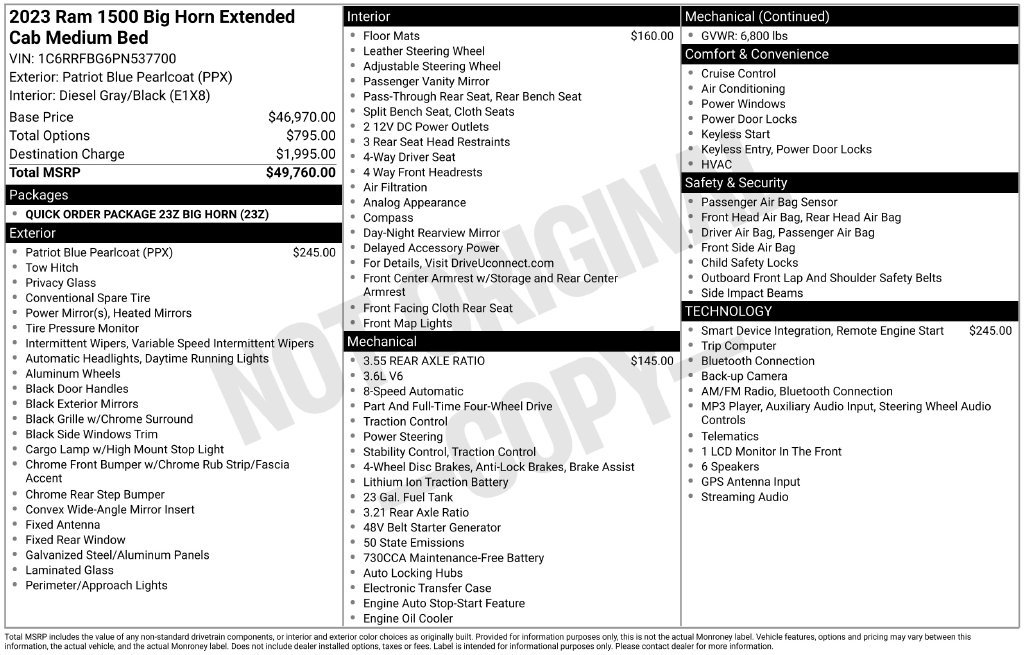 Used 2023 RAM 1500 Big Horn AWD/4WD image 5