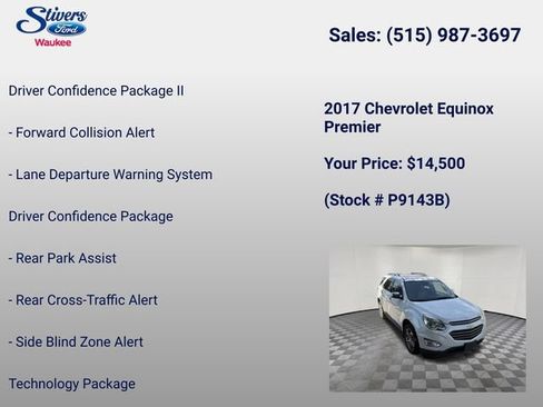 Used 2017 Chevrolet Equinox Premier w/ Enhanced Convenience Package FWD image 16