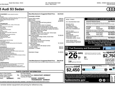 Used 2025 Audi S3 Premium Plus w/ Premium Plus Package image 26
