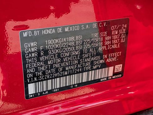 Certified 2025 Honda HR-V Sport image 31