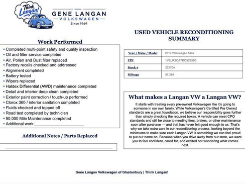 Used 2019 Volkswagen Atlas SE AWD/4WD image 16