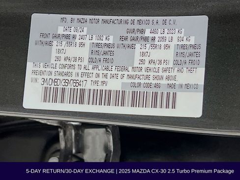 Used 2025 MAZDA CX-30 2.5 Turbo w/ Premium Package image 38
