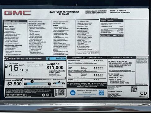 New 2026 GMC Yukon XL Denali Ultimate AWD/4WD image 21