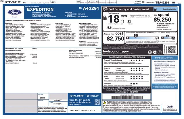 New 2026 Ford Expedition Platinum w/ Stealth Appearance Package AWD/4WD image 24