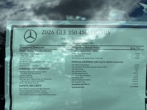 New 2026 Mercedes-Benz GLE 350 4MATIC image 12