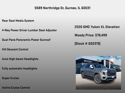 New 2026 GMC Yukon XL Elevation w/ Elevation Premium Package image 31