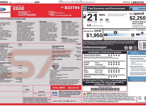 Certified 2020 Ford Edge ST w/ Equipment Group 401A AWD/4WD image 32