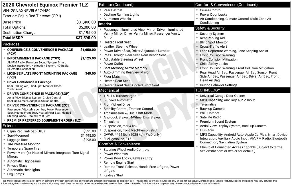 Used 2020 Chevrolet Equinox Premier FWD image 2