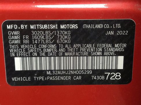 Used 2022 Mitsubishi Mirage ES FWD image 33