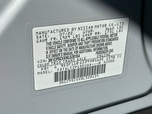 Used 2022 Nissan Kicks SV w/ Interior Electronics Package FWD image 27