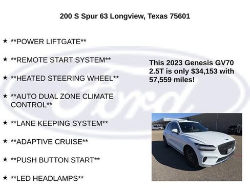 Used 2023 Genesis GV70 2.5T w/ Advanced Package image 15