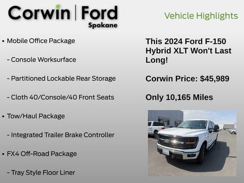 Used 2024 Ford F150 XLT w/ Equipment Group 302A MID AWD/4WD image 6