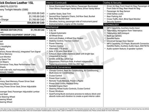 Used 2016 Buick Enclave Leather w/ Enclave Bronze Edition AWD/4WD image 9