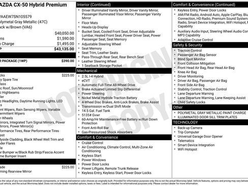 Certified 2025 MAZDA CX-50 2.5 Hybrid w/ Weather Package AWD/4WD image 27