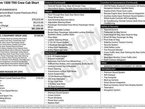 Used 2021 RAM 1500 TRX w/ TRX Level 2 Equipment Group AWD/4WD image 40