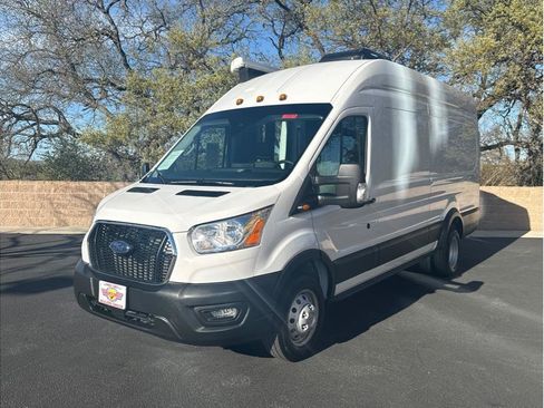 Used 2022 Ford Transit 350 148 High Roof Extended DRW w/ Exterior Upgrade Package RWD image 1